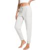 GYS Women’s Pajama Pants Drawstring Waistband Jogger Lounge Pants with Pockets(Light Grey)