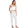 GYS Women’s Pajama Pants Drawstring Waistband Jogger Lounge Pants with Pockets(Light Grey)