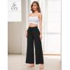 GYS Women’s Pajama Pants Soft Bamboo Viscose Lounge Pants High Waisted Pj Bottoms Comfy Yoga Pants with Pockets(Black)