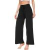GYS Women’s Pajama Pants Soft Bamboo Viscose Lounge Pants High Waisted Pj Bottoms Comfy Yoga Pants with Pockets(Black)