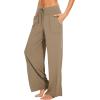 GYS Women’s Pajama Pants Soft Bamboo Viscose Lounge Pants High Waisted Pj Bottoms Comfy Yoga Pants with Pockets(Camel)