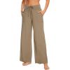 GYS Women’s Pajama Pants Soft Bamboo Viscose Lounge Pants High Waisted Pj Bottoms Comfy Yoga Pants with Pockets(Camel)