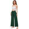 GYS Women’s Pajama Pants Soft Bamboo Viscose Lounge Pants High Waisted Pj Bottoms Comfy Yoga Pants with Pockets(Dark Green)
