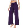 GYS Women’s Pajama Pants Soft Bamboo Viscose Lounge Pants High Waisted Pj Bottoms Comfy Yoga Pants with Pockets(Dark Purple)