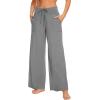 GYS Women’s Pajama Pants Soft Bamboo Viscose Lounge Pants High Waisted Pj Bottoms Comfy Yoga Pants with Pockets(Heather Grey)