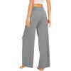 GYS Women’s Pajama Pants Soft Bamboo Viscose Lounge Pants High Waisted Pj Bottoms Comfy Yoga Pants with Pockets(Heather Grey)
