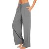 GYS Women’s Pajama Pants Soft Bamboo Viscose Lounge Pants High Waisted Pj Bottoms Comfy Yoga Pants with Pockets(Heather Grey)