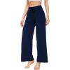 GYS Women’s Pajama Pants Soft Bamboo Viscose Lounge Pants High Waisted Pj Bottoms Comfy Yoga Pants with Pockets(Navy)