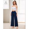 GYS Women’s Pajama Pants Soft Bamboo Viscose Lounge Pants High Waisted Pj Bottoms Comfy Yoga Pants with Pockets(Navy)