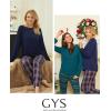 GYS Women’s Pajama Sets Bamboo Viscose Long Sleeve Sleepwear with Pants Soft Pjs Lounge Set Ladies Loungewear(Black Flowers/Straight-leg)