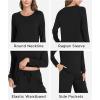GYS Women’s Pajama Sets Long Sleeve Sleepwear Comfy 2 Piece Ladies Pj Sleep Set, Viscose Made from Bamboo(A- Black)