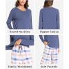 GYS Women’s Pajama Sets Long Sleeve Sleepwear Comfy 2 Piece Ladies Pj Sleep Set, Viscose Made from Bamboo(A- Blue Plaid)