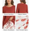 GYS Women’s Pajama Sets Long Sleeve Sleepwear Comfy 2 Piece Ladies Pj Sleep Set, Viscose Made from Bamboo(A- Brick Red)