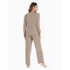 GYS Women’s Pajama Sets Long Sleeve Sleepwear Comfy 2 Piece Ladies Pj Sleep Set, Viscose Made from Bamboo(A- Camel)