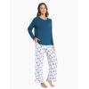 GYS Women’s Pajama Sets Long Sleeve Sleepwear Comfy 2 Piece Ladies Pj Sleep Set, Viscose Made from Bamboo(A- Deep Pink Dots)