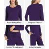 GYS Women’s Pajama Sets Long Sleeve Sleepwear Comfy 2 Piece Ladies Pj Sleep Set, Viscose Made from Bamboo(A- Deep Purple)