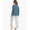 GYS Women’s Pajama Sets Long Sleeve Sleepwear Comfy 2 Piece Ladies Pj Sleep Set, Viscose Made from Bamboo(A- Green)
