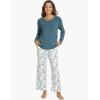 GYS Women’s Pajama Sets Long Sleeve Sleepwear Comfy 2 Piece Ladies Pj Sleep Set, Viscose Made from Bamboo(A- Green)
