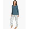GYS Women’s Pajama Sets Long Sleeve Sleepwear Comfy 2 Piece Ladies Pj Sleep Set, Viscose Made from Bamboo(A- Green)