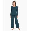 GYS Women’s Pajama Sets Long Sleeve Sleepwear Comfy 2 Piece Ladies Pj Sleep Set, Viscose Made from Bamboo(A- Indigo)