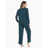 GYS Women’s Pajama Sets Long Sleeve Sleepwear Comfy 2 Piece Ladies Pj Sleep Set, Viscose Made from Bamboo(A- Indigo)