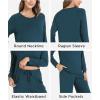 GYS Women’s Pajama Sets Long Sleeve Sleepwear Comfy 2 Piece Ladies Pj Sleep Set, Viscose Made from Bamboo(A- Indigo)