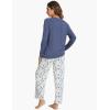 GYS Women’s Pajama Sets Long Sleeve Sleepwear Comfy 2 Piece Ladies Pj Sleep Set, Viscose Made from Bamboo(A- Indigo Blue)