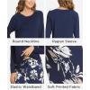 GYS Women’s Pajama Sets Long Sleeve Sleepwear Comfy 2 Piece Ladies Pj Sleep Set, Viscose Made from Bamboo(A- Navy)