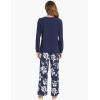 GYS Women’s Pajama Sets Long Sleeve Sleepwear Comfy 2 Piece Ladies Pj Sleep Set, Viscose Made from Bamboo(A- Navy)