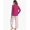 GYS Women’s Pajama Sets Long Sleeve Sleepwear Comfy 2 Piece Ladies Pj Sleep Set, Viscose Made from Bamboo(A- Purple)