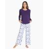 GYS Women’s Pajama Sets Long Sleeve Sleepwear Comfy 2 Piece Ladies Pj Sleep Set, Viscose Made from Bamboo(A- Purple Dots)