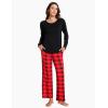 GYS Women’s Pajama Sets Long Sleeve Sleepwear Comfy 2 Piece Ladies Pj Sleep Set, Viscose Made from Bamboo(A- Red Plaid)
