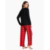 GYS Women’s Pajama Sets Long Sleeve Sleepwear Comfy 2 Piece Ladies Pj Sleep Set, Viscose Made from Bamboo(A- Red Plaid)