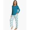GYS Women’s Pajama Sets Long Sleeve Sleepwear Comfy 2 Piece Ladies Pj Sleep Set, Viscose Made from Bamboo(A- Teal Blue)