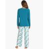 GYS Women’s Pajama Sets Long Sleeve Sleepwear Comfy 2 Piece Ladies Pj Sleep Set, Viscose Made from Bamboo(A- Teal Blue)