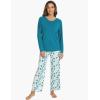 GYS Women’s Pajama Sets Long Sleeve Sleepwear Comfy 2 Piece Ladies Pj Sleep Set, Viscose Made from Bamboo(A- Teal Blue)