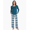 GYS Women’s Pajama Sets Long Sleeve Sleepwear Comfy 2 Piece Ladies Pj Sleep Set, Viscose Made from Bamboo(A- White Green Plaid)