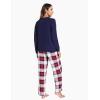 GYS Women’s Pajama Sets Long Sleeve Sleepwear Comfy 2 Piece Ladies Pj Sleep Set, Viscose Made from Bamboo(A- White Red Plaid)