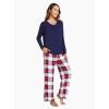 GYS Women’s Pajama Sets Long Sleeve Sleepwear Comfy 2 Piece Ladies Pj Sleep Set, Viscose Made from Bamboo(A- White Red Plaid)