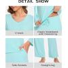 GYS Women’s Pajama Sets Long Sleeve Sleepwear Comfy 2 Piece Ladies Pj Sleep Set, Viscose Made from Bamboo(B- Aqua)
