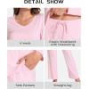 GYS Women’s Pajama Sets Long Sleeve Sleepwear Comfy 2 Piece Ladies Pj Sleep Set, Viscose Made from Bamboo(B- Pink)