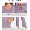 GYS Women’s Pajama Sets Long Sleeve Sleepwear Comfy 2 Piece Ladies Pj Sleep Set, Viscose Made from Bamboo(B- Violet)