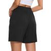 GYS Womens Pajama Shorts Soft Comfy Summer Lounge Sleep Bottoms with Drawstring and Pockets(Black)