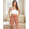 GYS Womens Pajama Shorts Soft Comfy Summer Lounge Sleep Bottoms with Drawstring and Pockets(Blush Pink)