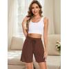 GYS Womens Pajama Shorts Soft Comfy Summer Lounge Sleep Bottoms with Drawstring and Pockets(Coffee)