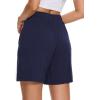 GYS Womens Pajama Shorts Soft Comfy Summer Lounge Sleep Bottoms with Drawstring and Pockets(Navy)