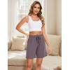 GYS Womens Pajama Shorts Soft Comfy Summer Lounge Sleep Bottoms with Drawstring and Pockets(Purplish Grey)