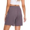 GYS Womens Pajama Shorts Soft Comfy Summer Lounge Sleep Bottoms with Drawstring and Pockets(Purplish Grey)