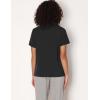 GYS Women’s Pajama Tops Bamboo-derived Viscose Soft Comfy Short Sleeve Basic Lounge Tops(Black)