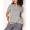 GYS Women’s Pajama Tops Bamboo-derived Viscose Soft Comfy Short Sleeve Basic Lounge Tops(Heather Grey)